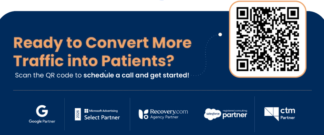 Ready to convert more traffic into patients? Scan the QR code to schedule a call and get started.