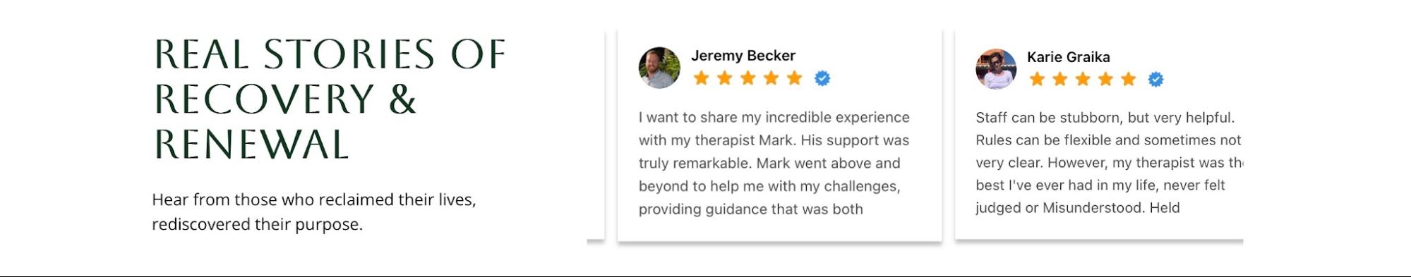 Credible, specific social proof example on a BH landing page